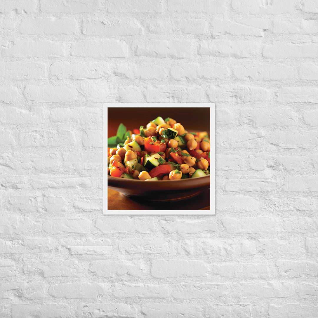 Moroccan Chickpea Salad Framed poster 🤤 from Yumify.AI