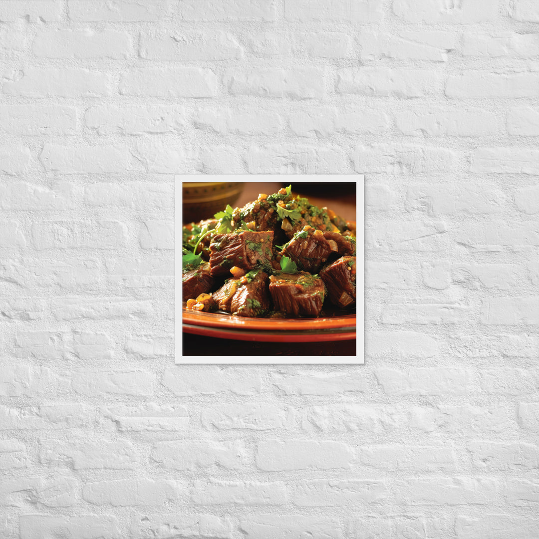 Moroccan Lamb Framed poster 🤤 from Yumify.AI