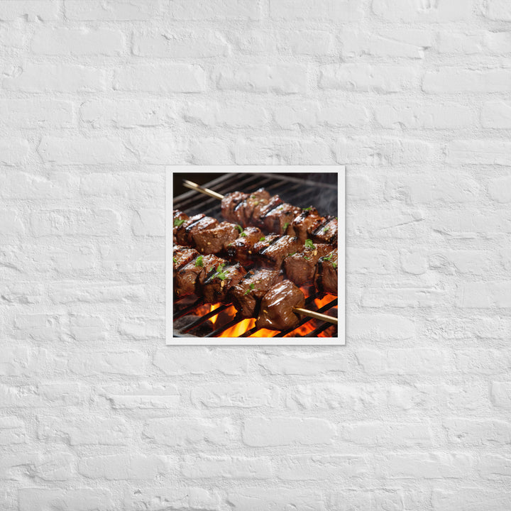 Beef Kebabs Framed poster 🤤 from Yumify.AI