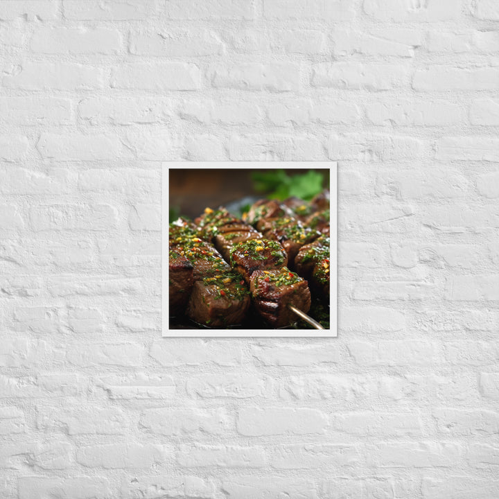 Beef Kebabs Framed poster 🤤 from Yumify.AI