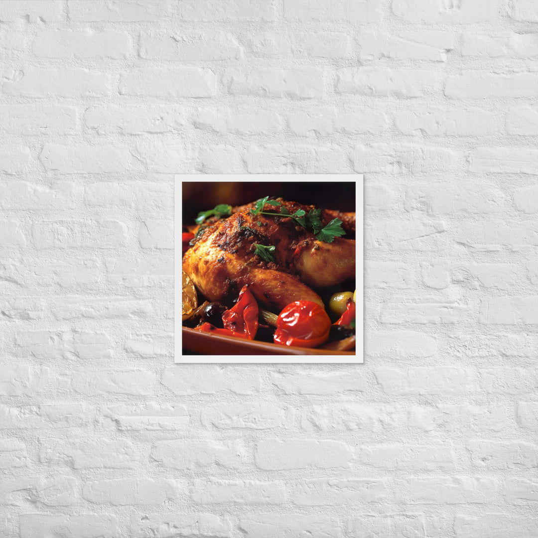 Moroccan Spiced Roasted Chicken Framed poster 🤤 from Yumify.AI