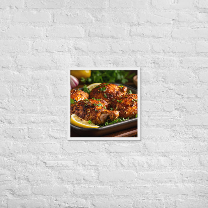 Moroccan Spiced Roasted Chicken Framed poster 🤤 from Yumify.AI