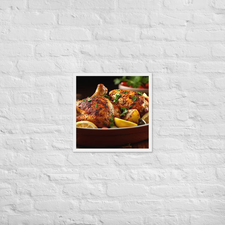 Moroccan Spiced Roasted Chicken Framed poster 🤤 from Yumify.AI