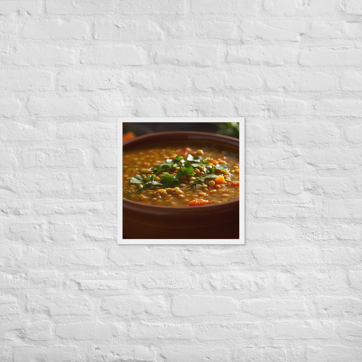 Moroccan Lentil Soup Framed poster 🤤 from Yumify.AI