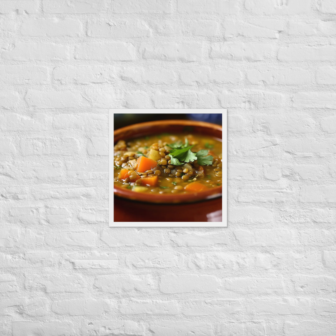 Moroccan Lentil Soup Framed poster 🤤 from Yumify.AI