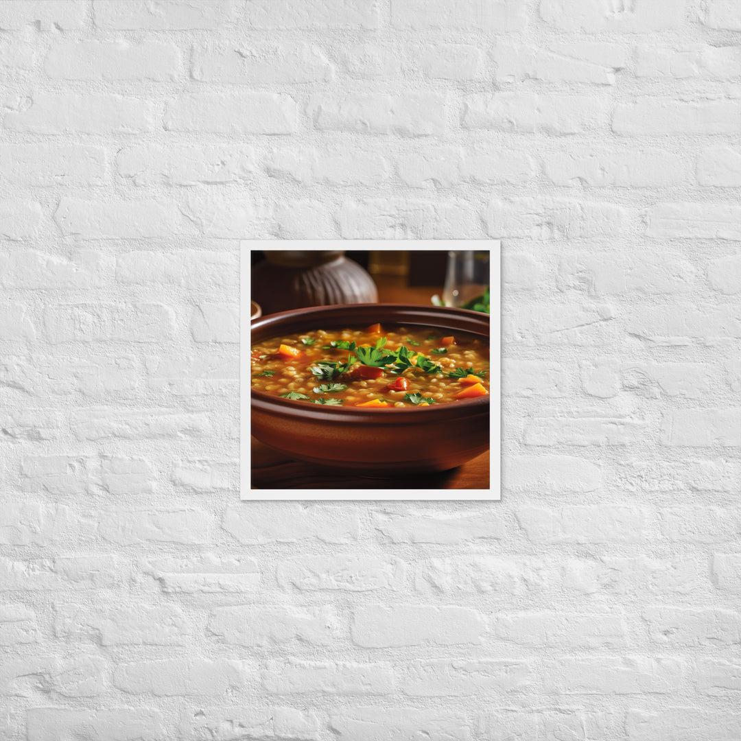 Moroccan Lentil Soup Framed poster 🤤 from Yumify.AI
