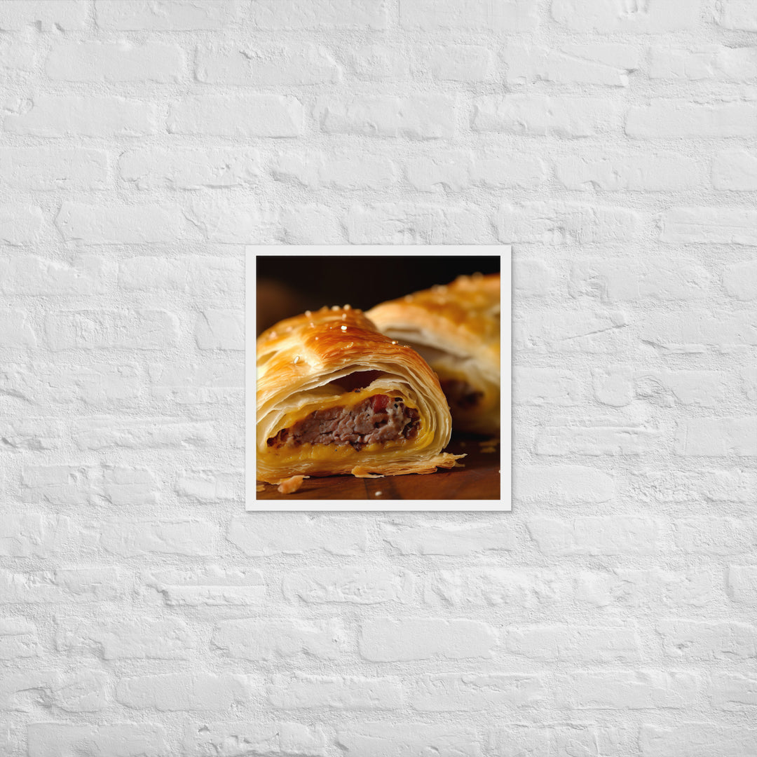 Sausage Roll Framed poster 🤤 from Yumify.AI