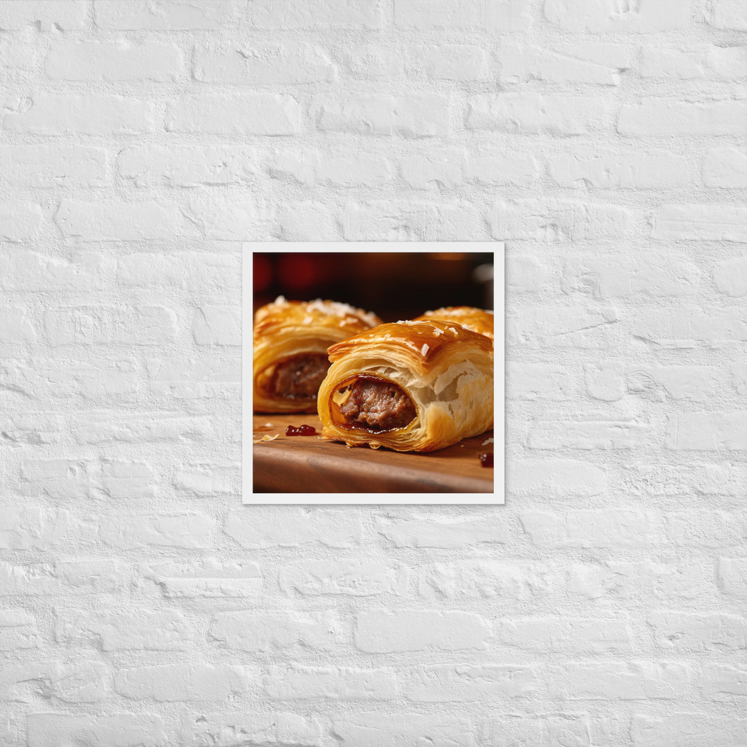 Sausage Roll Framed poster 🤤 from Yumify.AI