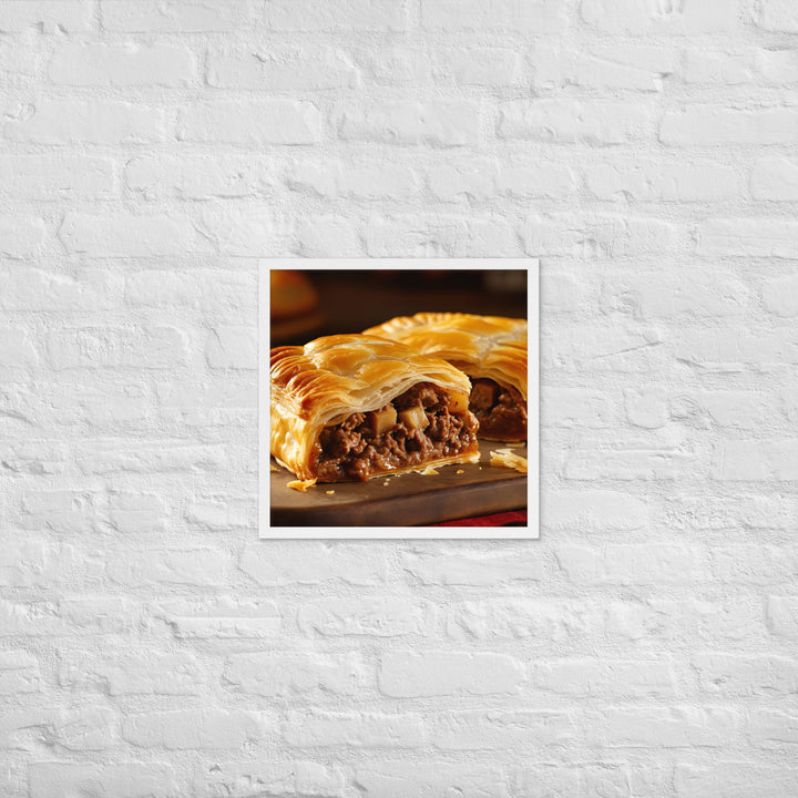 Meat Pie Framed poster 🤤 from Yumify.AI