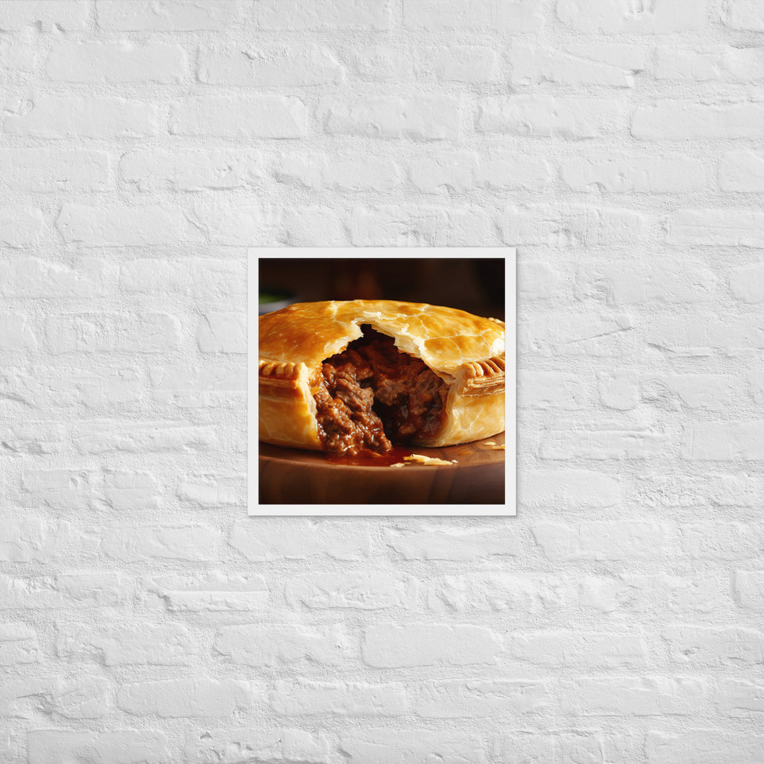 Meat Pie Framed poster 🤤 from Yumify.AI