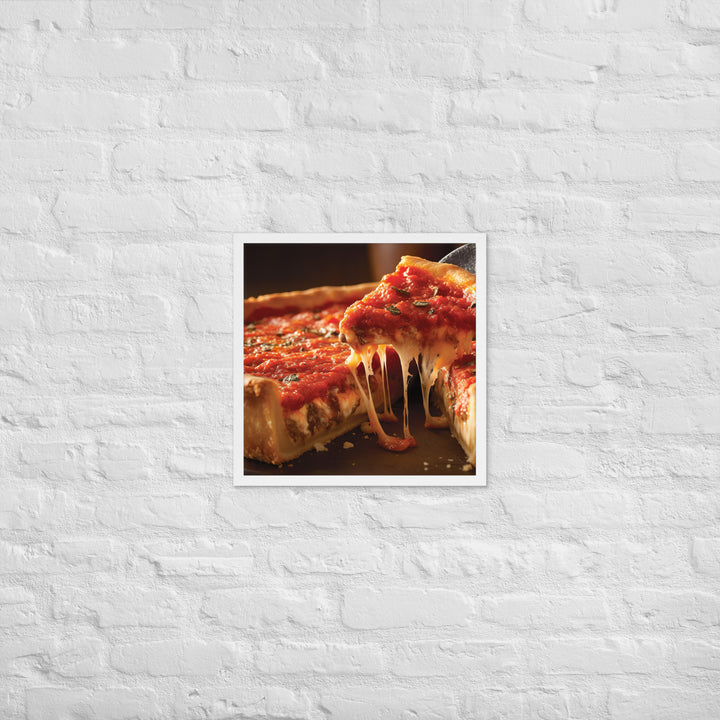 Chicago Deep Dish Pizza Framed poster 🤤 from Yumify.AI