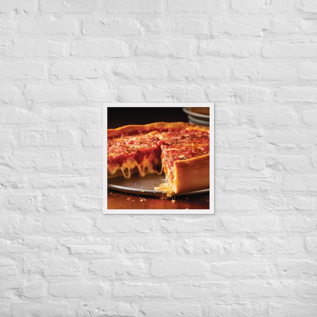 Chicago Deep Dish Pizza Framed poster 🤤 from Yumify.AI