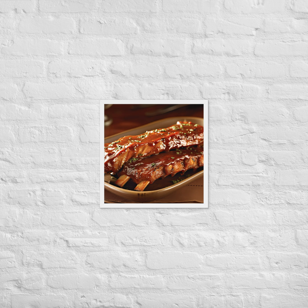 Barbecue Ribs Framed poster 🤤 from Yumify.AI