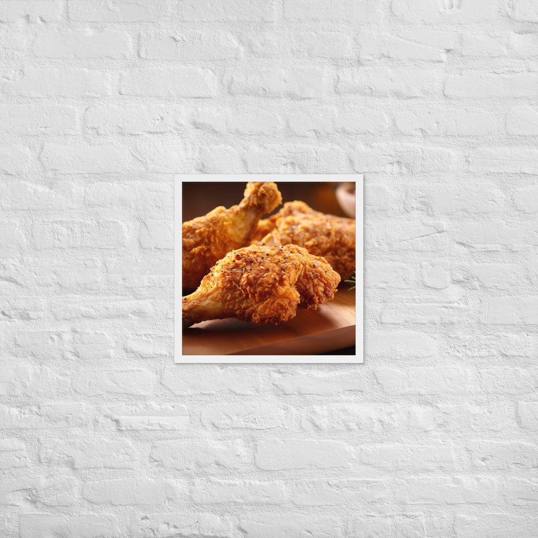 Fried Chicken Framed poster 🤤 from Yumify.AI