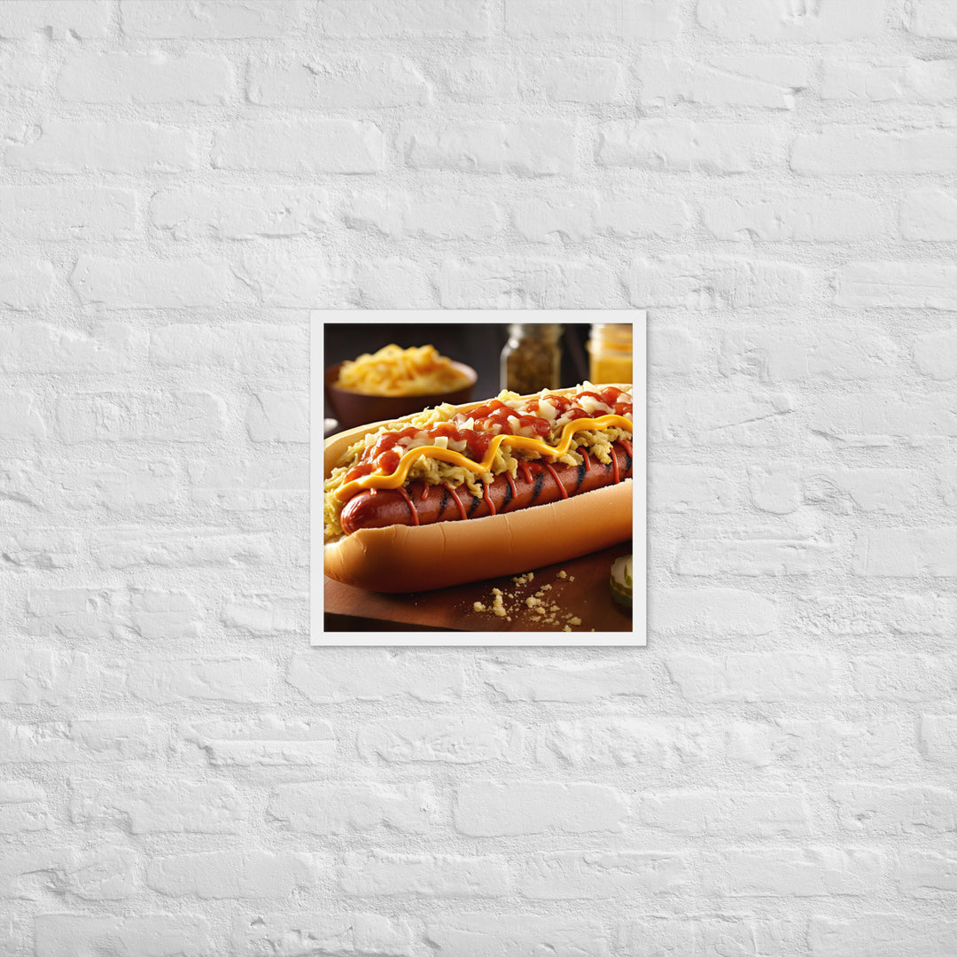 Hot Dog Framed poster 🤤 from Yumify.AI