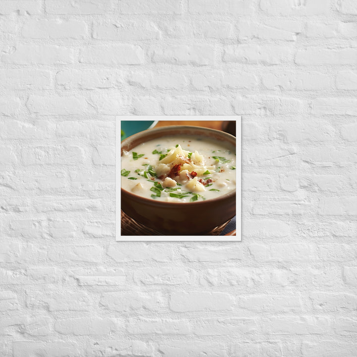 Clam Chowder Framed poster 🤤 from Yumify.AI