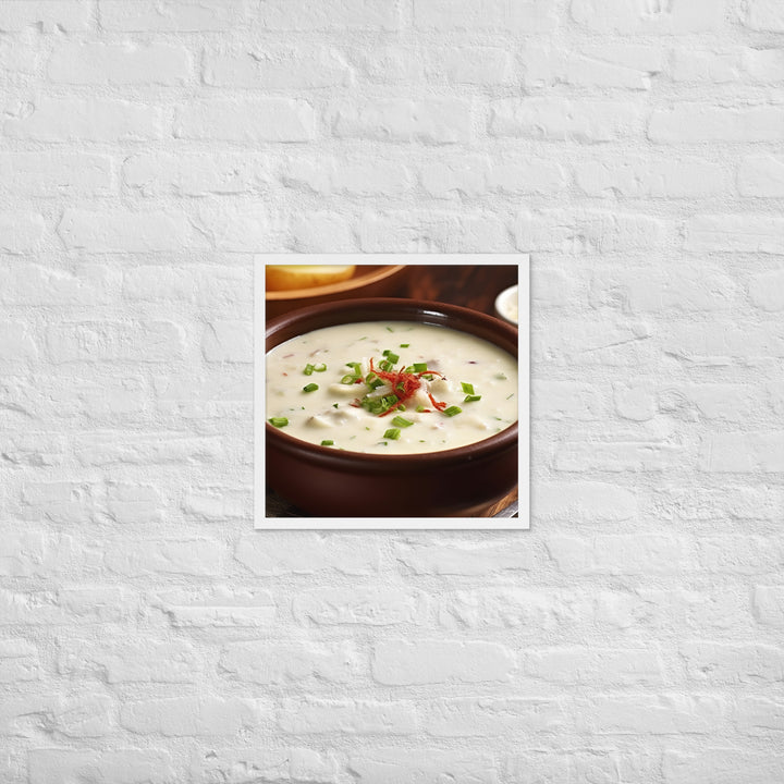 Clam Chowder Framed poster 🤤 from Yumify.AI