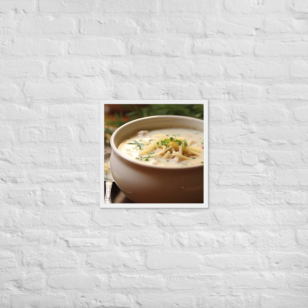 Clam Chowder Framed poster 🤤 from Yumify.AI