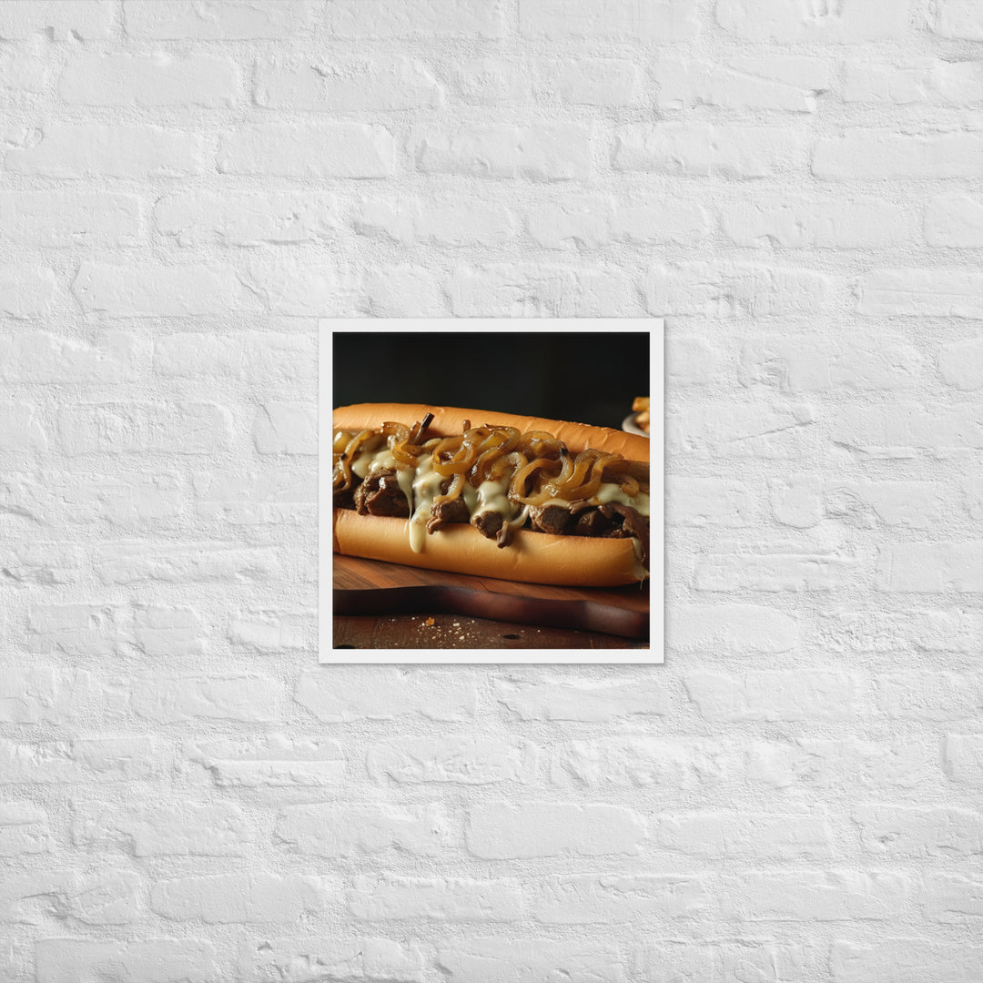 Cheesesteak Sandwich Framed poster 🤤 from Yumify.AI