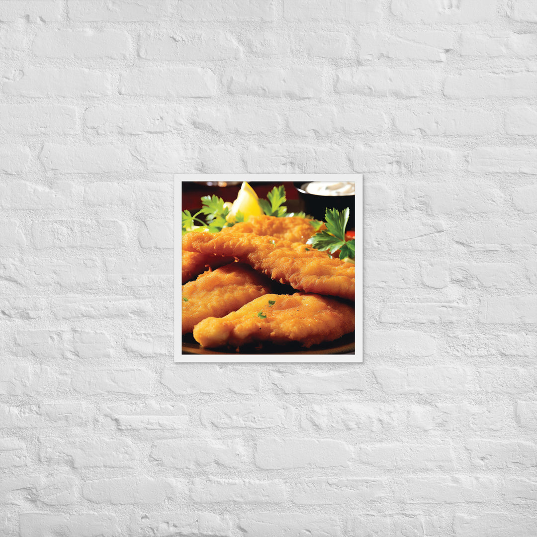 Southern Fried Catfish Framed poster 🤤 from Yumify.AI