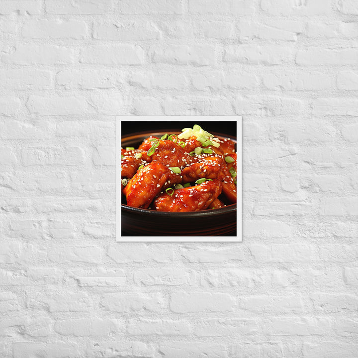 Korean Fried Chicken Framed poster 🤤 from Yumify.AI