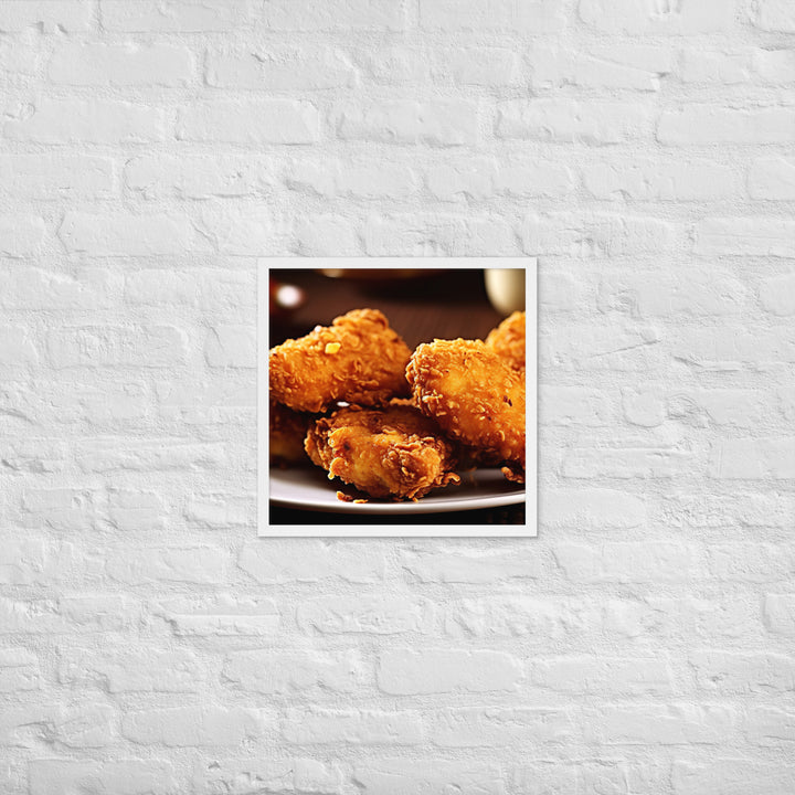 Crispy Fried Chicken Framed poster 🤤 from Yumify.AI