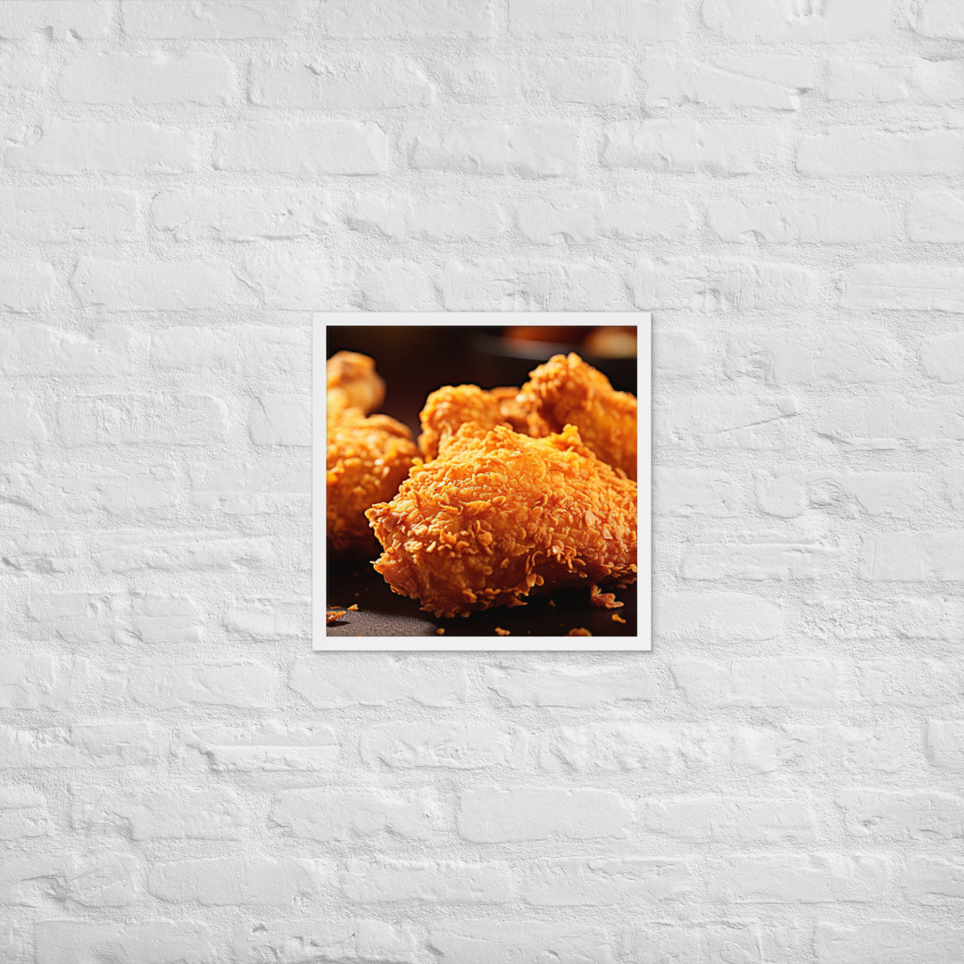 Crispy Fried Chicken Framed poster 🤤 from Yumify.AI