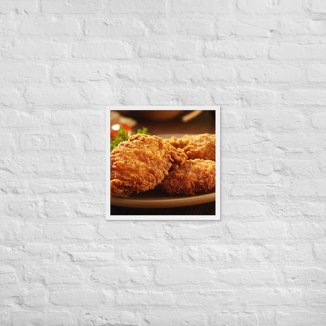 Country Fried Chicken Framed poster 🤤 from Yumify.AI