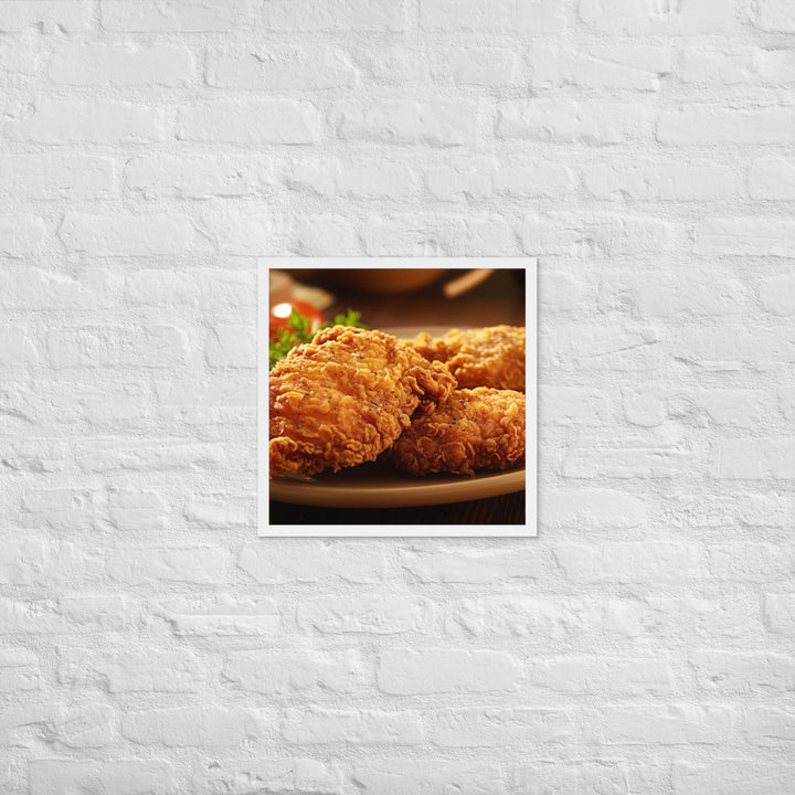 Country Fried Chicken Framed poster 🤤 from Yumify.AI