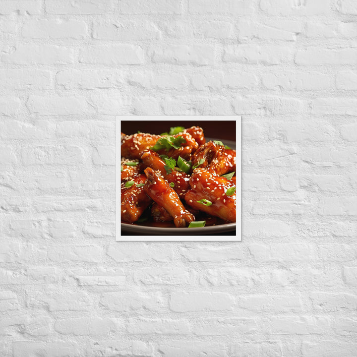 Chicken Wings Framed poster 🤤 from Yumify.AI