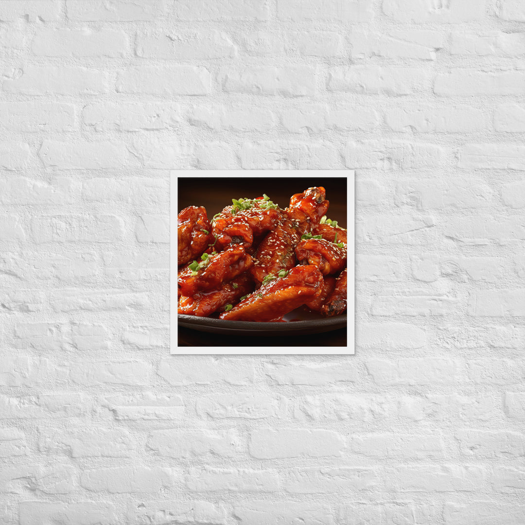 Chicken Wings Framed poster 🤤 from Yumify.AI