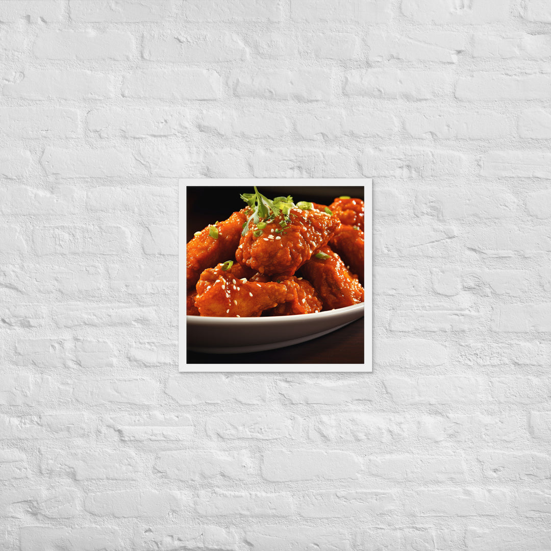 Buffalo Fried Chicken Framed poster 🤤 from Yumify.AI