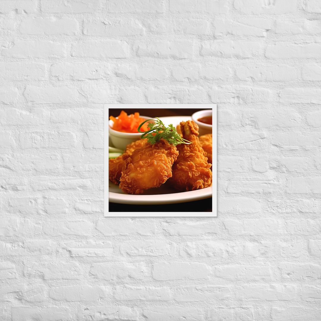 Buffalo Fried Chicken Framed poster 🤤 from Yumify.AI