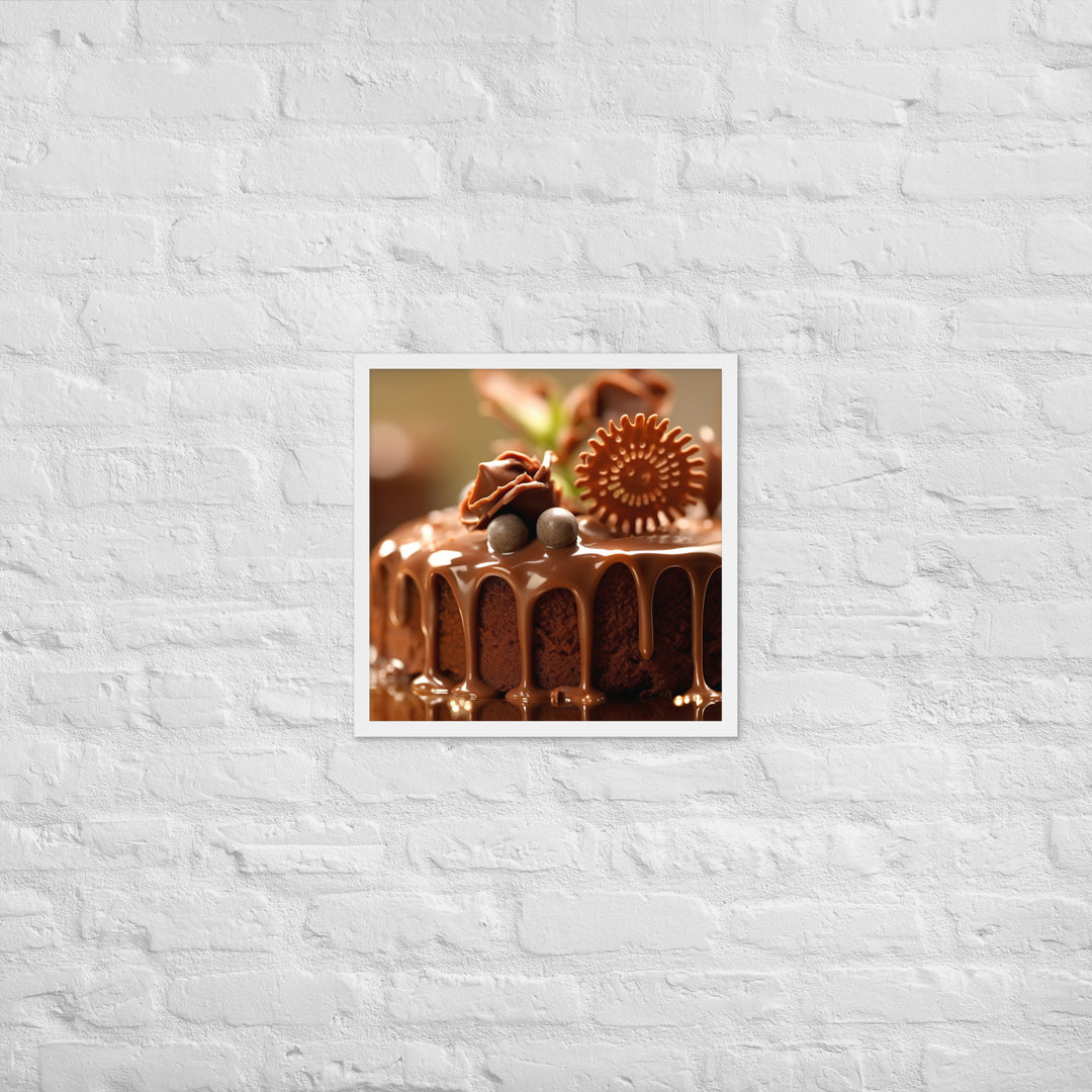 Chocolate Drizzles and Decorations Framed poster 🤤 from Yumify.AI