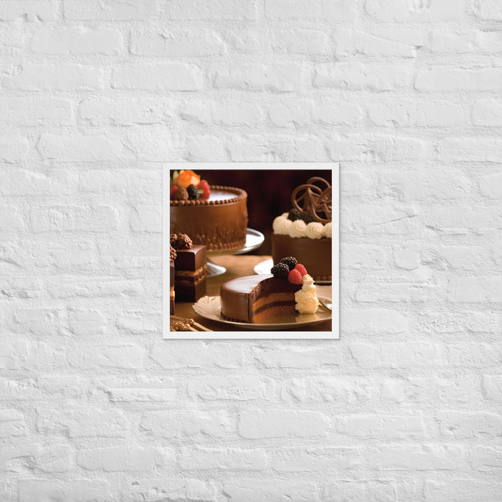 Chocolate Cakes and Desserts Framed poster 🤤 from Yumify.AI