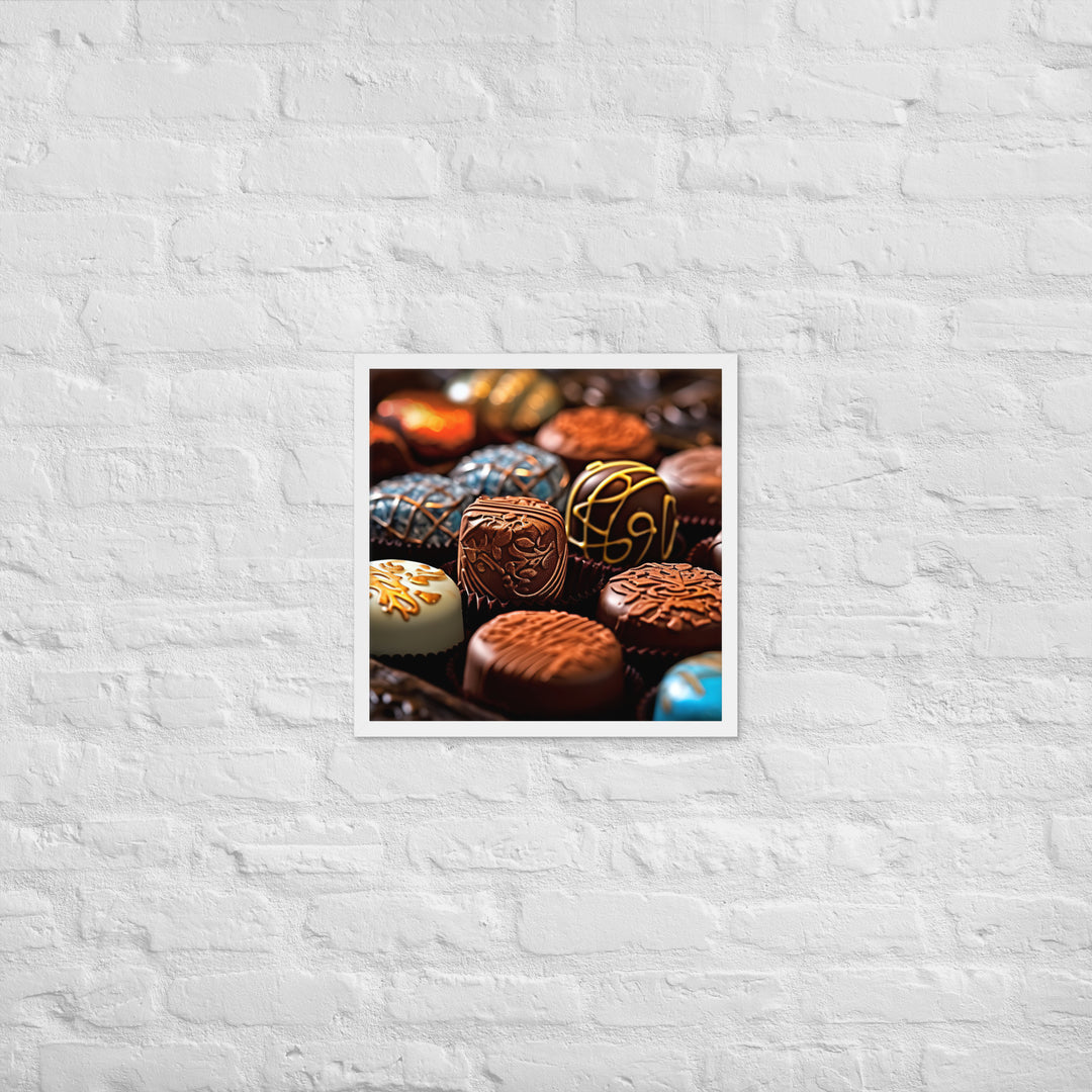 Chocolate Bonbons Framed poster 🤤 from Yumify.AI