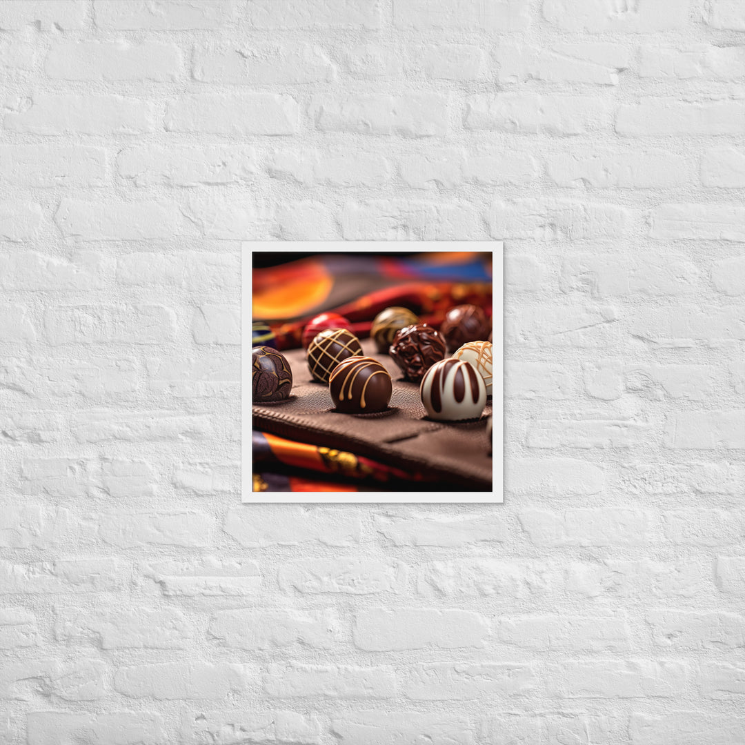 Chocolate Bonbons Framed poster 🤤 from Yumify.AI