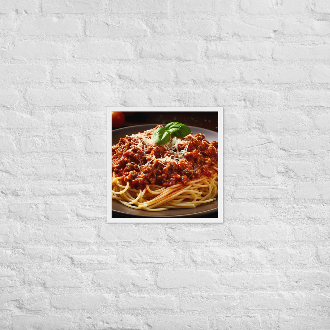 Spaghetti Bolognese Framed poster 🤤 from Yumify.AI