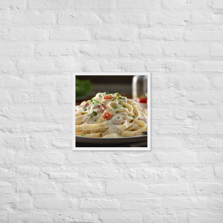 Fettuccine Alfredo Framed poster 🤤 from Yumify.AI