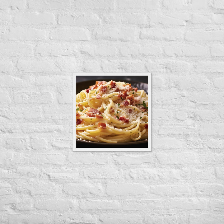 Carbonara Framed poster 🤤 from Yumify.AI