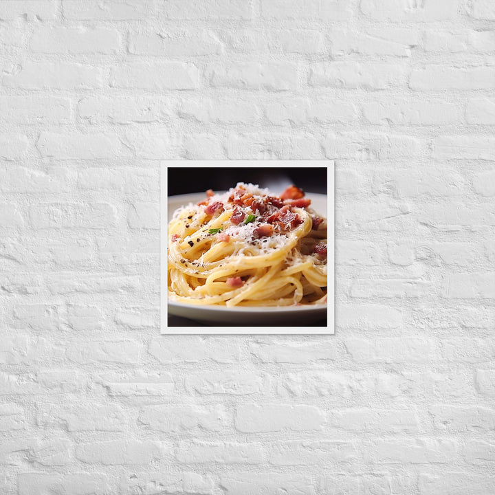 Carbonara Framed poster 🤤 from Yumify.AI