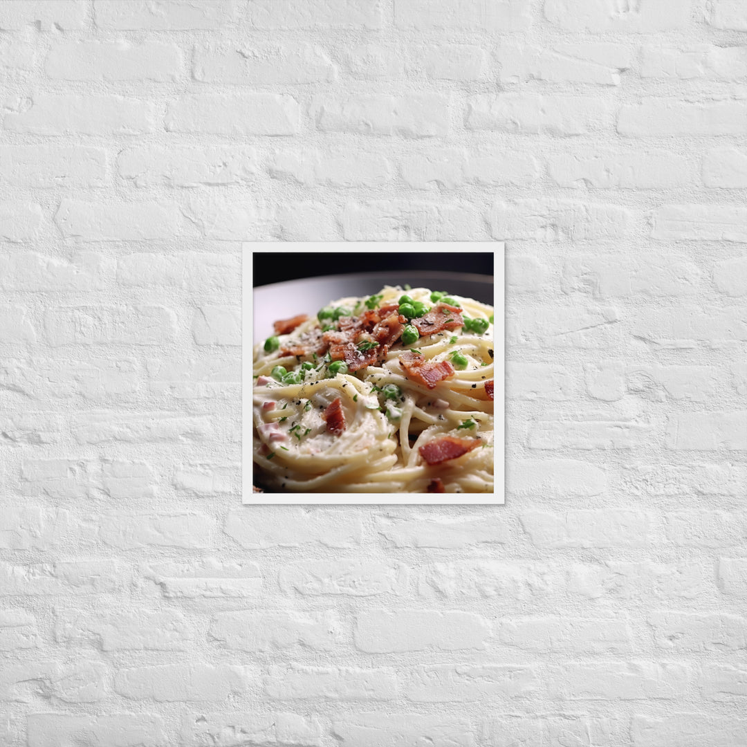 Carbonara Framed poster 🤤 from Yumify.AI