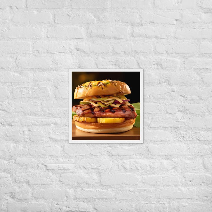 Hawaiian Burger Framed poster 🤤 from Yumify.AI