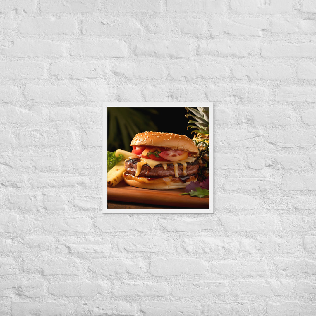 Hawaiian Burger Framed poster 🤤 from Yumify.AI