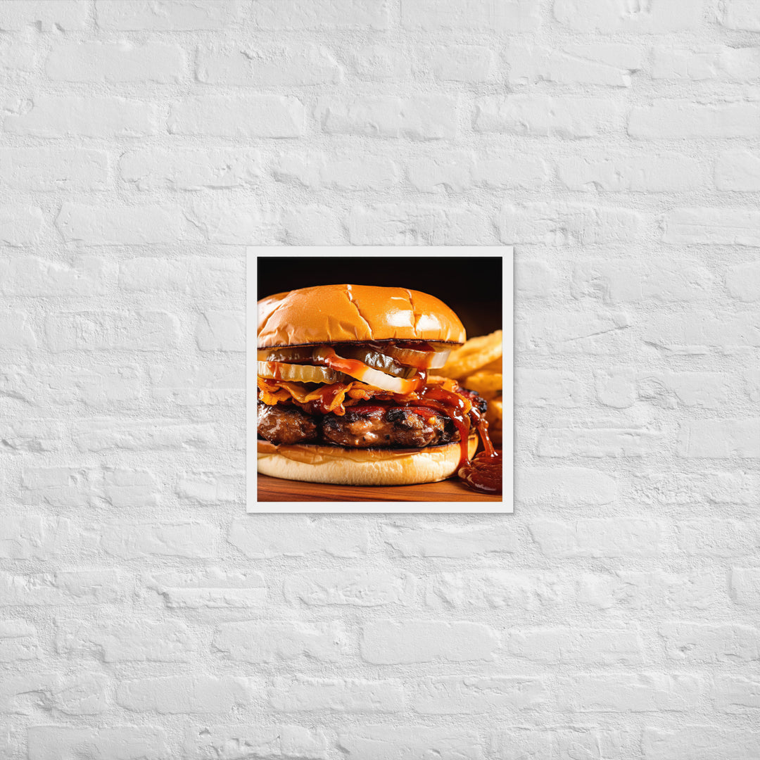 BBQ Burger Framed poster 🤤 from Yumify.AI