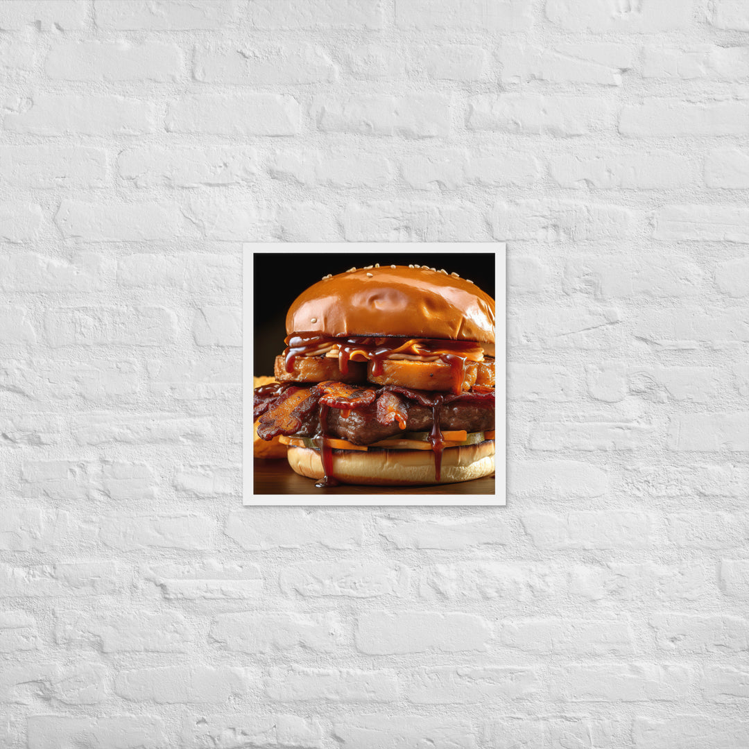 BBQ Burger Framed poster 🤤 from Yumify.AI