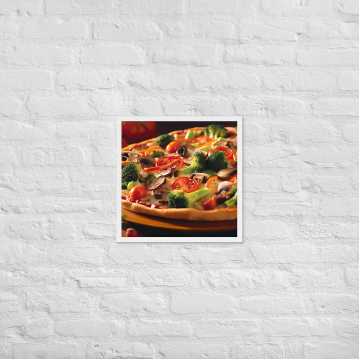 Veggie Pizza Framed poster 🤤 from Yumify.AI