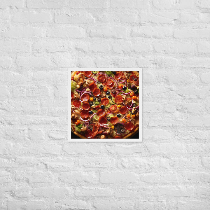 Supreme Pizza Framed poster 🤤 from Yumify.AI