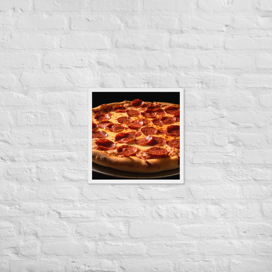 Pepperoni Pizza Framed poster 🤤 from Yumify.AI