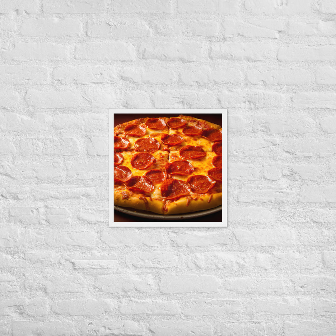 Pepperoni Pizza Framed poster 🤤 from Yumify.AI